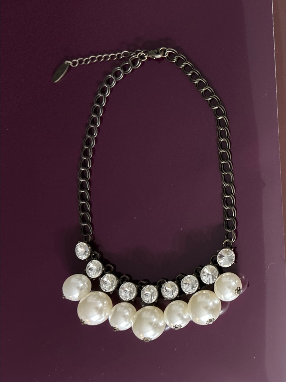 Plunder Design Pearl and Crystal Statement Necklace